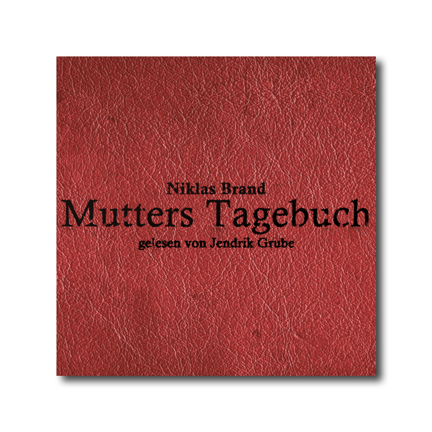 Ein quadratisches, rotes Cover mit der eleganten Aufschrift „Mutters Tagebuch“.